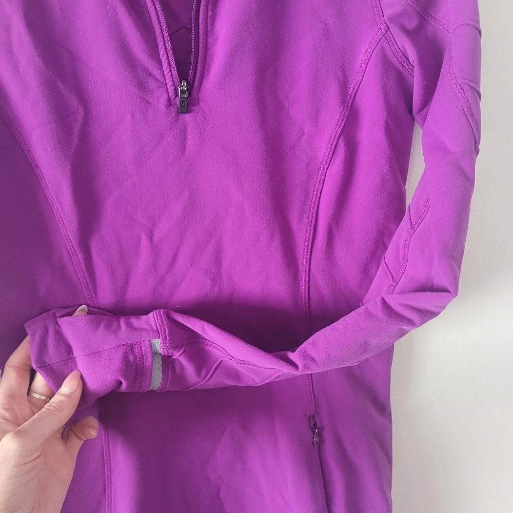 Lululemon Face The Frost 1/2 Zip 2 Tender Violet Tech Fleece Quarter Zip Sweater